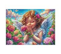 Little Fairy Rose Garden Puzzle 500 Piezas Juguete Educativo Familiar Tiempo Feliz Rompecabezas 3D para Hombres Y Mujeres Construir Maquetas Desafío Intelectual 500 PCS