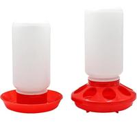 Little Family Members Red 1-Quart Poultry Drinker and 1-Quart Feeder Combo