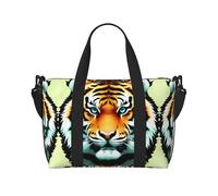 Little Fat Tiger Head - Bolsa de viaje impermeable para gimnasio, deportes, vacaciones