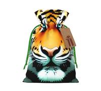 Little Fat Tiger Head - Bolsas de regalo con cordón, bolsas de día festivo, bolsas de golosinas, bolsas de regalo de Navidad