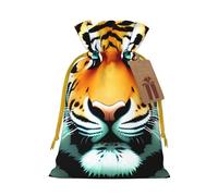 Little Fat Tiger Head - Bolsas de regalo con cordón, bolsas de día festivo, bolsas de golosinas, bolsas de regalo de Navidad