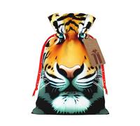 Little Fat Tiger Head - Bolsas de regalo con cordón, bolsas de vacaciones, bolsas de golosinas, bolsas de regalo de Navidad