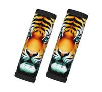Little Fat Tiger Head - Fundas para carrito de equipaje con estampado de cabeza de tigre - Fundas de mango suave a cuadros para accesorios de viaje de negocios
