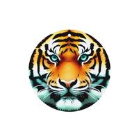 Little Fat Tiger Head - Juego de 4 ambientadores de coche con aroma a lavanda para el interior del vehículo, decoración de fragancia impresa de doble cara para el armario del coche y el hogar
