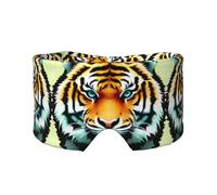 Little Fat Tiger Head - Orejeras para dormir con estampado de cabeza de tigre - Bloquea la luz, ajustable, ideal para viajes, meditación y yoga