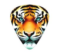 Little Fat Tiger Head - Paletas de guitarra, bajo, guitarra eléctrica o Hawaii de cuatro cuerdas (12 paquetes, finas, medianas, pesadas)