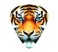 Little Fat Tiger Head - Púas de guitarra (12 unidades, grosor surtido, 0,46 mm, 0,71 mm, 0,96 mm, grosor medio, fino, pesado, estilo celuloide, para guitarra acústica y ukelele)