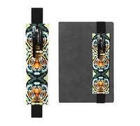 Little Fat Tiger Head - Soporte ajustable de piel para bolígrafos, cuadernos, calendarios, tabletas, marcapáginas y soporte para lápices