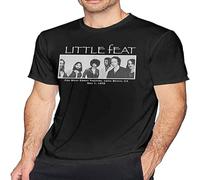 Little Feat - Camiseta de manga corta para hombre, de algodón, a la moda, Negro , L