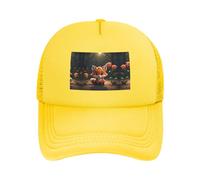 Little Fox and Rose - Gorra de béisbol unisex de malla transpirable, ajustable, para deportes al aire libre