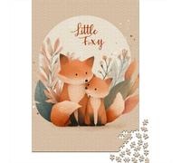 Little Foxy Cute Fox Illustration Puzzles Imposible,desafío for Adults Juego Educativo 1000 Piezas Obra De Arte De Juego De para Adultos Y Niños A Partir De 12 Años 38x26cm/1000pcs