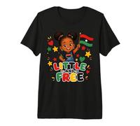 Little Free Juneteenth Black Girl Flag Camiseta Premium