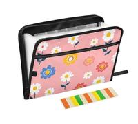 Little Fresh Peach - Carpetas de acordeón con 13 bolsillos, tamaño carta A4 con cierre de cremallera para archivos, carpeta de oficina
