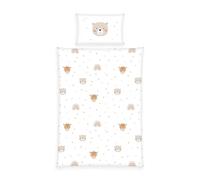 Little Friends - Ropa de Cama de Invierno con Funda de Almohada de Aprox. 40 x 60 cm, Funda nórdica de 100 x 135 cm con Cremallera Suave, 100% algodón, Franela