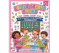 Little Genius Books: Numbers and Shapes Tracing and Writing Book for Kids Ages 3-6: Learn Numbers, Shapes, Counting, Tracing, Coloring, Activities, Mazes & Games for Preschool and Kindergarten Kids