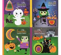 Little Ghostie`s Trick or Treat, Witch`s Special Brew, Frankie`s Dance Party, Kitty`s Perfect Pumpkin - Halloween Children's Board Book (Set of 4 Books)