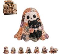 Little Ghost's Cozy Halloween DIY Patchwork Kit, 6 Estilos Juego de Fabricación de Muñecas, Retro Lindo Fantasma Patchwork Costura Craft Kit Decoración Hecha a Mano Adorno Regalo