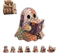 Little Ghost's Cozy Halloween DIY Patchwork Kit, Adorno de decoración Hecho a Mano, Regalo con Tela precortada, Kit de artesanía de Costura de Felpa de Fantasma Lindo Retro