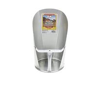 Little Giant Cuchara de alimentación galvanizada (6 cuartos de galón), resistente, duradera, apilable, con mango cerrado (artículo n.º 9206)