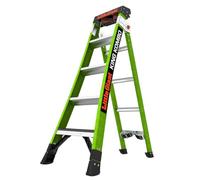 Little Giant King Kombo - Escalera 3 en 1 de 5+4 peldaños con Almohadilla giratoria, Color Verde 13580