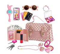Little Girl Purse - Princess Pretend Fun Handbag, Kids Wallet Set, Stage Performance Accessory, Indoor Outdoor Toy | Home Party Holiday Birthday New Year Vacation Gift
