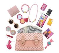 Little Girl Purses | Princess Pretend Fun Handbag - Kids Wallet Set - Safe Handling Assurance For Shopping New Year Daily Indoor Outdoor Holiday Birthday Home Stage Performance Vacation