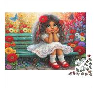 Little Girl Puzzles 1000 Piezas Material Reciclado Flower Garden Adulto Puzzles Developing Niños‘s Intelligence Juego Padre-Hijo Activity 52x38cm/1000pcs