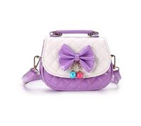 Little Girls Bowknot PU Cross Body Handbag Mini Fashions Tote Messenger Bag with Handle