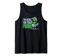 Little Green Alien Doctor Estoy Aquí Para Tu Sonda Divertido Camiseta sin Mangas