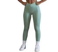 Little Hand Legging de Sport Femme Yoga Fitness Gym Pilates Taille Haute compresión,Leggings,Pantalones, F-Vert, M De Las Mujeres