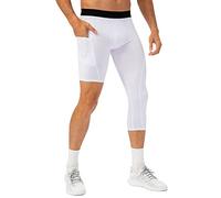 Little Hand Leggings de compresión para Hombre Pantalones, Blanco, XL