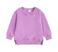 Little Hand Niño niña Sudadera Color sólido con Capucha Sudadera Manga Larga Camiseta Cuello Redondo Lana,Altura Adecuada 73 80 90 100 110 120 130