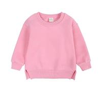Little Hand Niño niña Sudadera Color sólido con Capucha Sudadera Manga Larga Camiseta Cuello Redondo Lana，Altura Adecuada 73 80 90 100 110 120 130