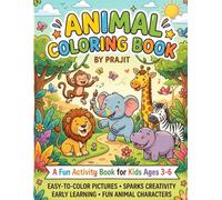 Little Hands Animal Coloring Book: Simple & Cute Farm, Zoo and Jungle Animals for Toddlers and Kids Ages 3-6 | Easy Coloring Pages for Preschool and Kindergarten