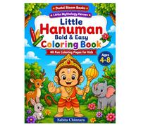 Little Hanuman Bold and Easy Colouring Book: 40 Fun Coloring Pages for Kids Ages 4-8 | Cute Little Hanuman Adventures with Thick Bold Lines (Indian Mythology heros)