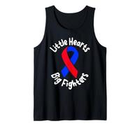 Little Hearts Big Fighters CHD Diseño de Apoyo de Conciencia Camiseta sin Mangas