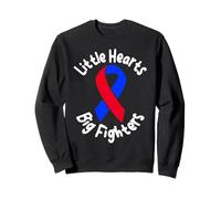 Little Hearts Big Fighters CHD Diseño de Apoyo de Conciencia Sudadera