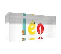 Little Helper lhv-léo-515blk-15fr recuerdo decorativo de acrílico transparente pulido como diamante estilo illustratif pintado con el nombre de joven niño Léo 5 x 15 x 2 cm pequeño