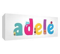 Little Helper lienzo caja Galerie enveloppé con panel frontal estilo illustratif pintado con el nombre de joven Adele 30 x 84 x 3 cm gran