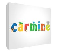 Little Helper Panel Decorativo Bebé/Bautizo Idea de Regalo, Diseño de Dibujo Personalizada con Nombre Para Adolescente Carmine 14.8 x 21 x 2 cm multicolor