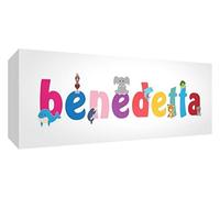 Little Helper Panel decorativo bebé/bautizo idea regalo, dibujo personalizable con nombre de niña Bendita 5 x 15 x 2 cm multicolor