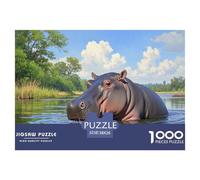 Little Hipópotamos 1000 Pieces Jigsaw Puzzles For Adults EduGatoional Games Stress Relieving Entertainment Exercise The Memory of The Brain for Adults and Kids, Age 12 Years Up 38x26cm/1000pcs