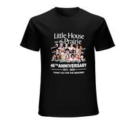 Little House On The Prairie 46Th Anniversary TV Series Unisex T-Shirt Printed tee Black Mens Top Shirt XXL
