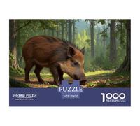 Little jabalí Salvaje 1000 Piece Jigsaw Puzzle For Adults Challenging Game Stress Relief Puzzle Exercise The Memory of The Brain for Adults and Kids, Age 12 Years Up 70x50cm/1000pcs