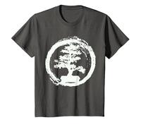 Little Japanese Zen Trees Camisetas: Bonsai Tree T-Shirt Camiseta, Niños, Asfalto, 10 años