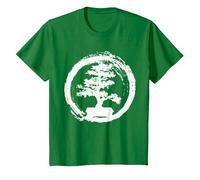Little Japanese Zen Trees Camisetas: Bonsai Tree T-Shirt Camiseta, Niños, Verde Kelly, 4 años