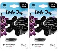 Little Joe Little Dog Perfumador de Gel Aroma Black Velve para Aireador de Coche. Larga duración, hasta 45 días. Aroma Irresistible y Divertido para Todos los Públicos. (Paquete de 2)