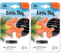 Little Joe Little Dog Perfumador de Gel Aroma Fruit para Aireador de Coche. Larga duración, hasta 45 días. Aroma Irresistible y Divertido para Todos los Públicos. (Paquete de 2)