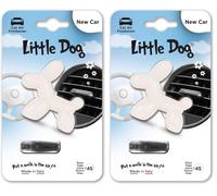 Little Joe Little Dog Perfumador de Gel Aroma New Car para Aireador de Coche. Larga duración, hasta 45 días. Aroma Irresistible y Divertido para Todos los Públicos. (Paquete de 2)