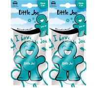 Little Joe Perfumador de Celulosa Aroma New Car con Colgador Automóvil, Hogar u Oficina. Larga duración. Aroma Irresistible y Divertido para Todos los Públicos. (Paquete de 2)